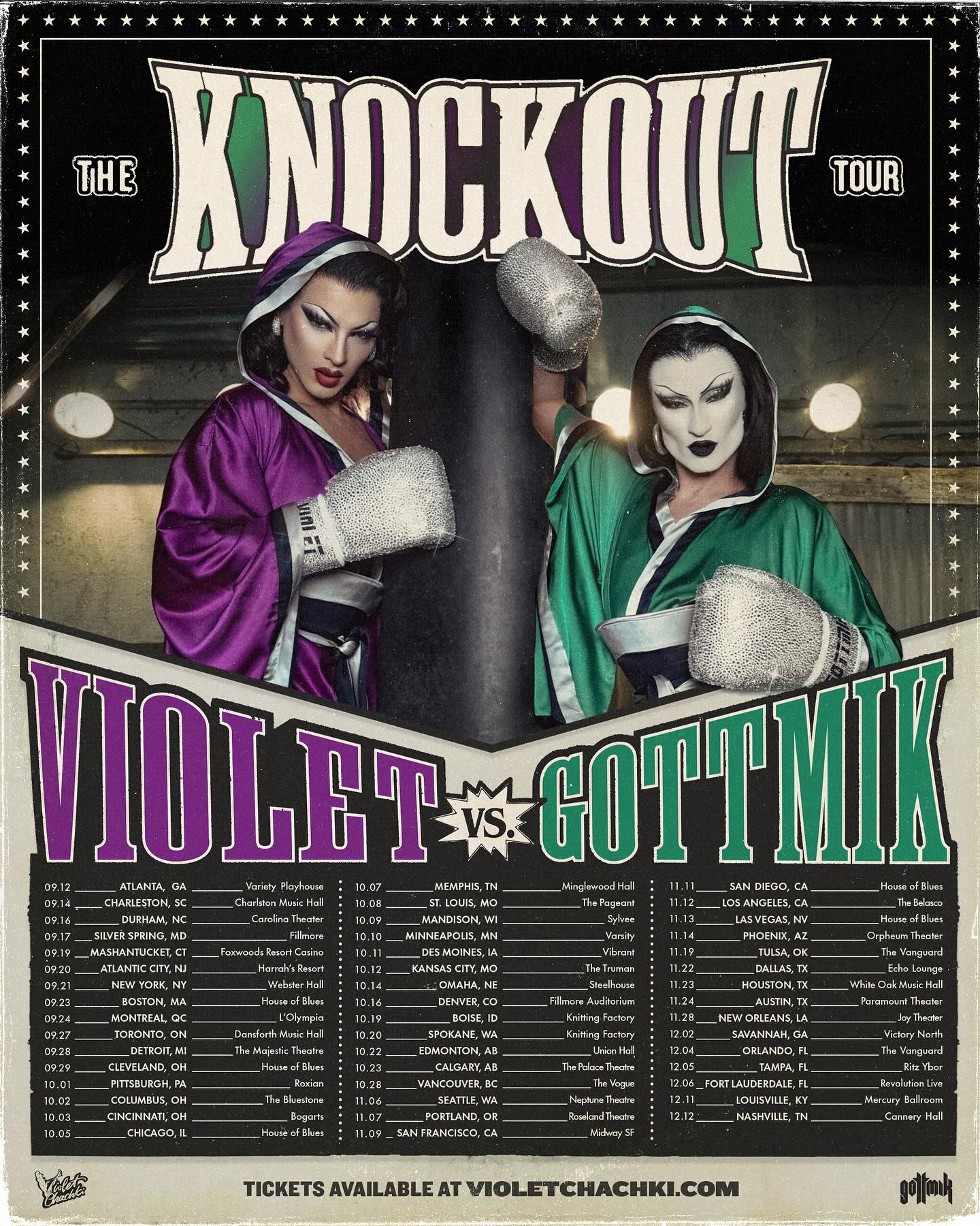 Violet Chachki The Knockout Tour Poster 2025